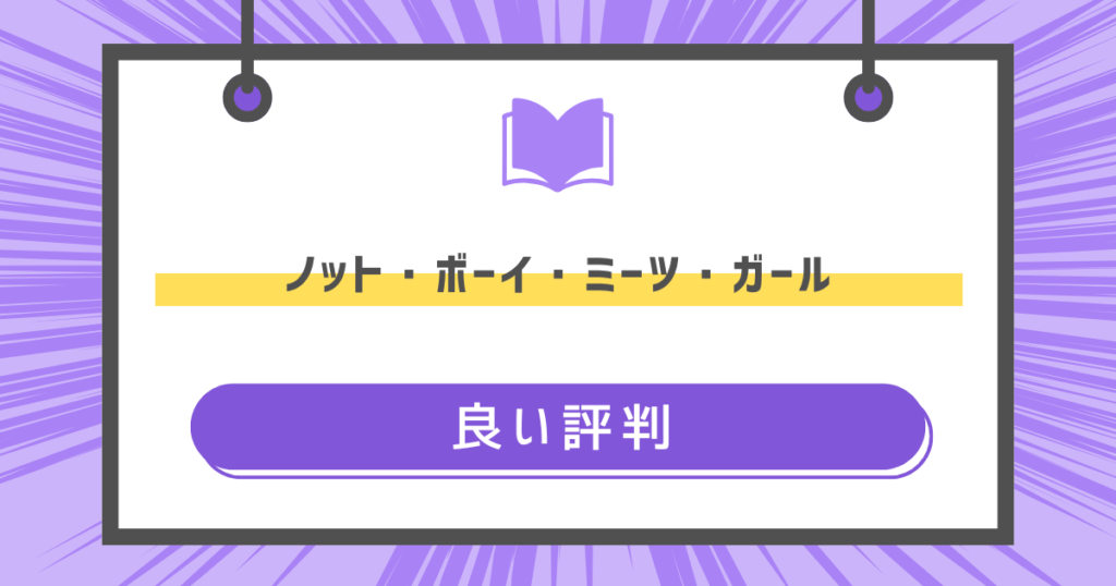 ノット・ボーイ・ミーツ・ガールの良い評判の画像