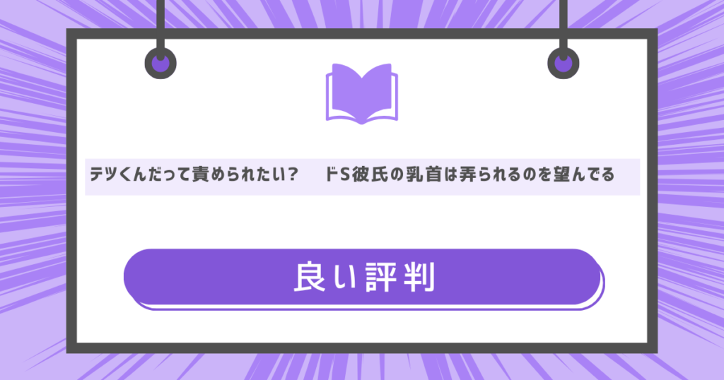 テツくんだって責められたい? 〜ドS彼氏の乳首は弄られるのを望んでる〜の良い評判の画像